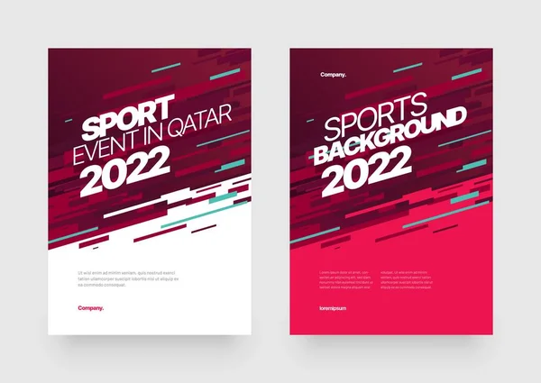 Conception de mise en page pour l'événement sportif de 2022 année. Illustration De Stock