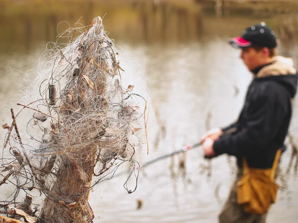 Fishing net poachers — Stock Photo, Image