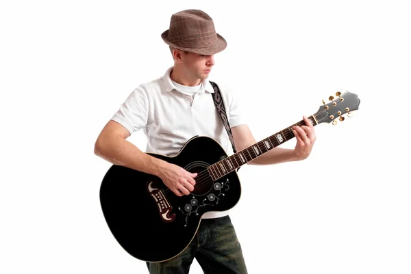 기타를 연주하는 음악가. — 스톡 사진
