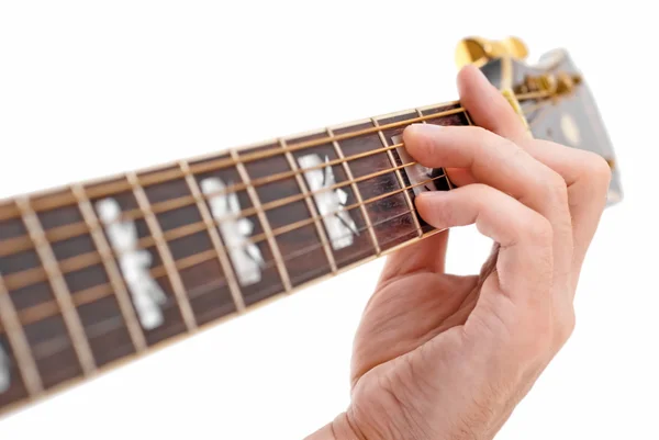 Mão tocando guitarra . — Fotografia de Stock