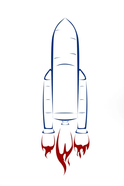 Raketen isolerade vit — Stockfoto