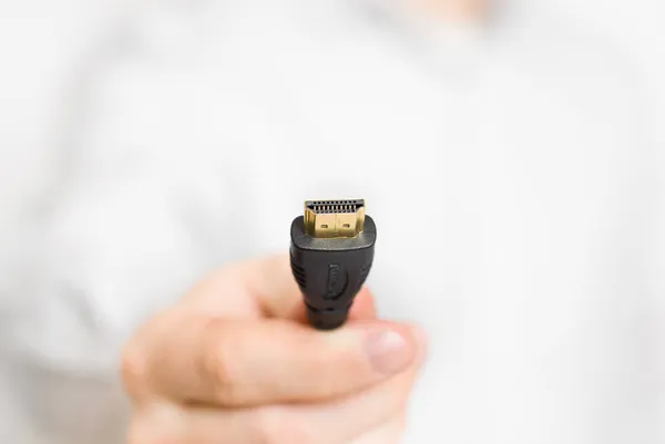 HDMI-kabel dicht omhoog schot — Stockfoto