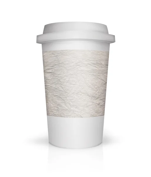 Carta tazza di caffè illustrazione su sfondo bianco — Foto Stock