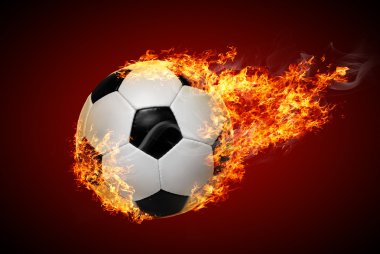 Yangın arka plan üzerinde topu