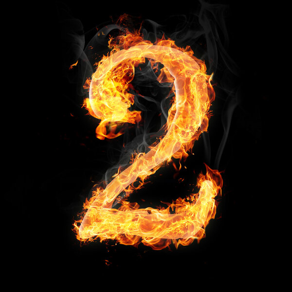 Шрифты, цифры и символы в огне для различных целей
