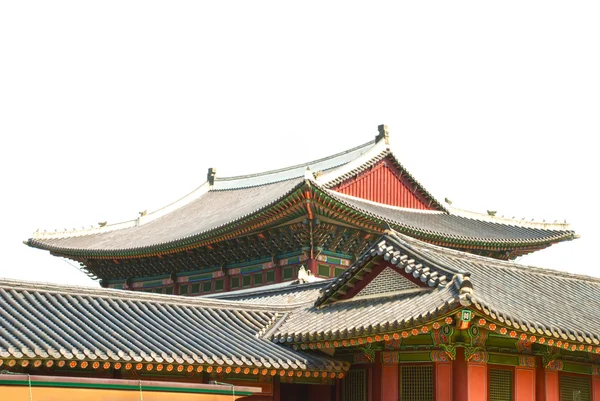 Koreaanse oude gebouwen van buiten en binnen — Stockfoto