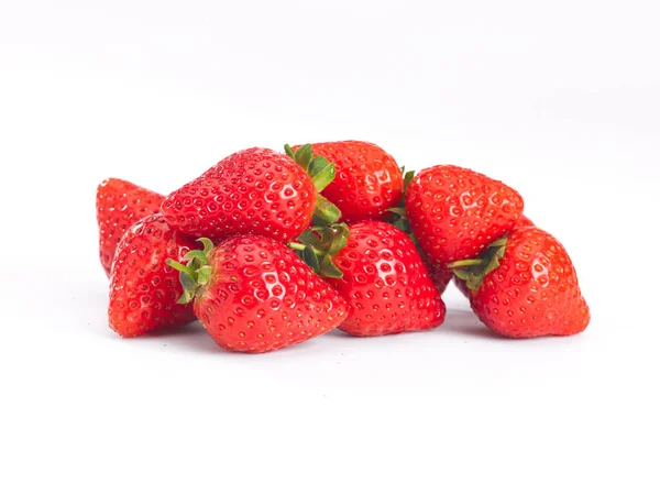 Pile Strawberrys White Background — Stock Photo, Image