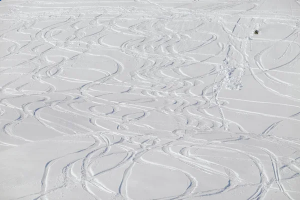 Múltiples Pistas Esquí Nueva Nieve Polvo — Foto de Stock