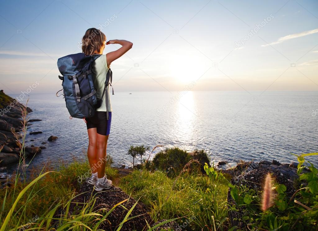 Hiker with backpack