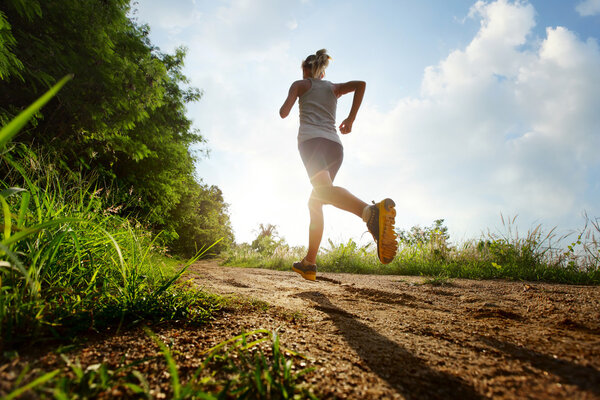 Young lady running