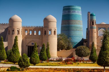 itchan kala antik kenti Batı kapısına (ata darvoza). Hiva, Özbekistan