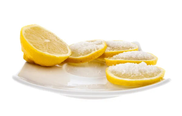 Lemon with sugar — Stock Photo, Image