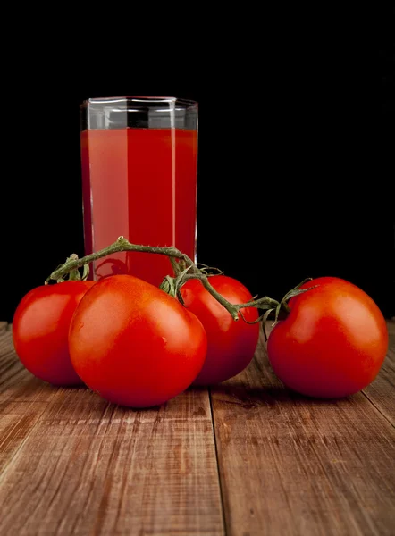 Domates suyu ve domates — Stok fotoğraf