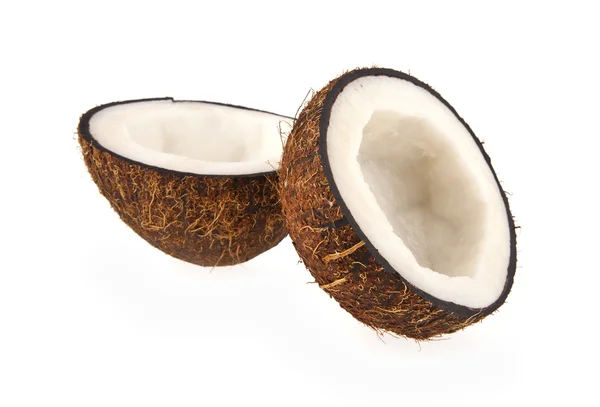 Deux moitiés de noix de coco — Photo