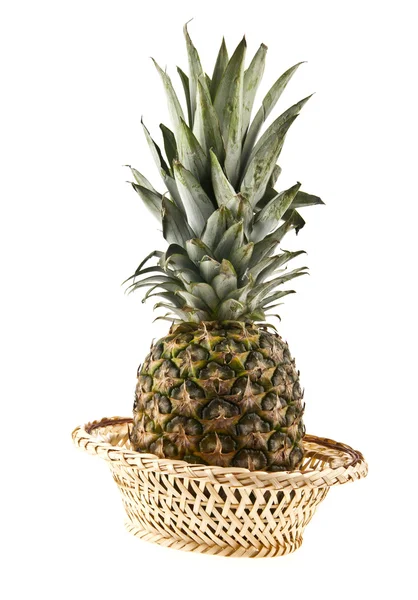 Pineapple in a basket — Stock Photo, Image