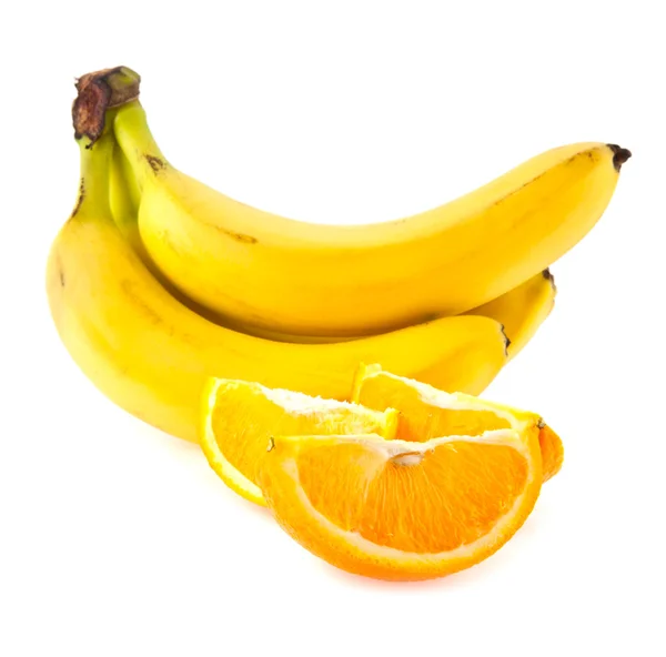 Sinaasappelen en bananen — Stockfoto