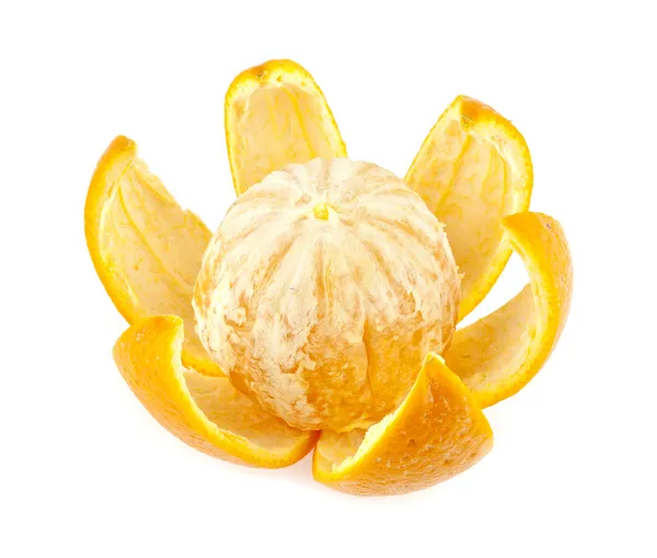 Апельсин с корочкой — стоковое фото