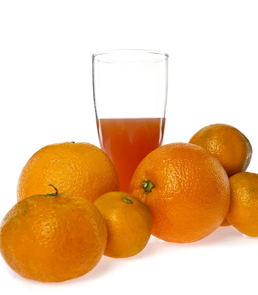 Oranges and juice — Stock Photo, Image