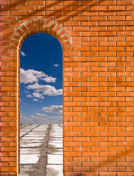 Arch in een muur — Stockfoto