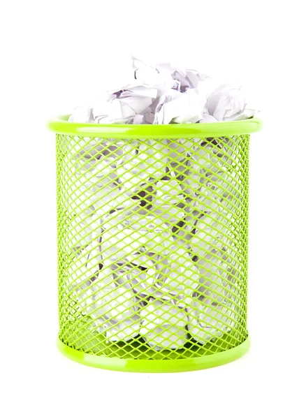 Basket with a paper — Stock Photo, Image