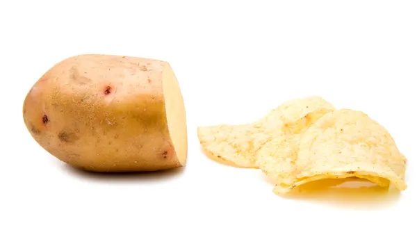 马铃薯和薯片 — 图库照片