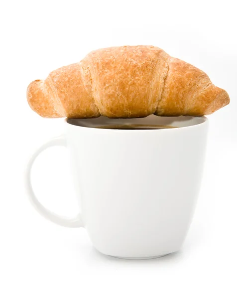 Kaffe och croissanter — Stockfoto