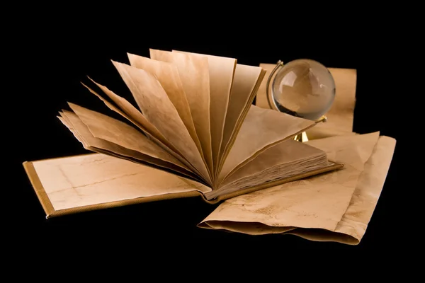 Cartas antiguas y libro — Foto de Stock