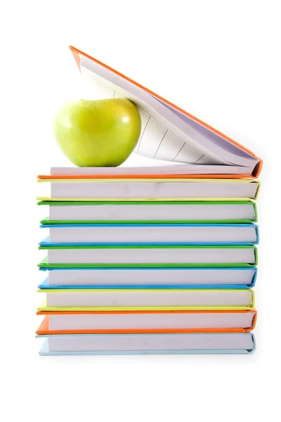 Books and apple — Stock Photo, Image