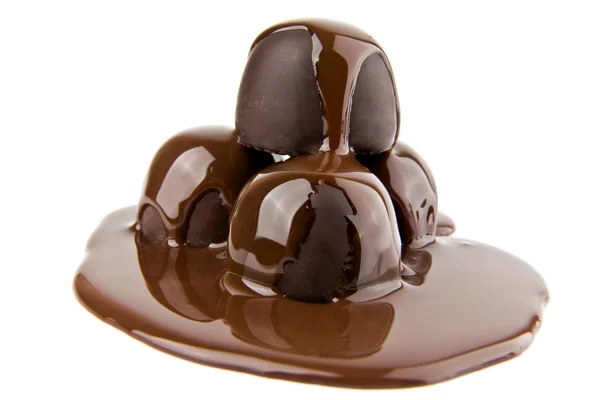 Doce em um chocolate — Fotografia de Stock