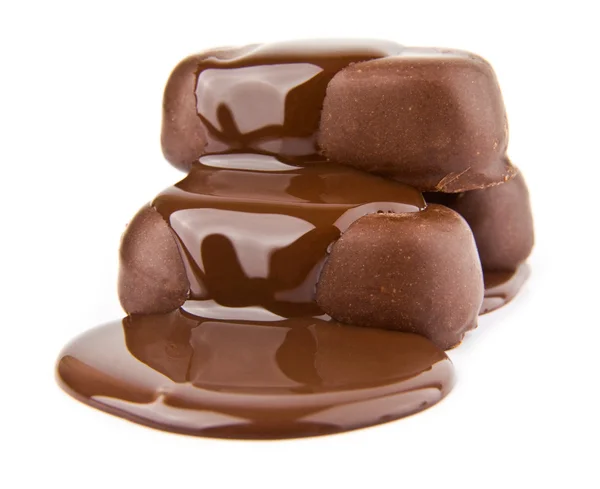 Candy in a chocolate — Stock Photo, Image