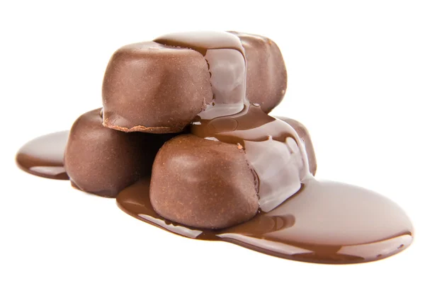 Candy in a chocolate — Stock Photo, Image