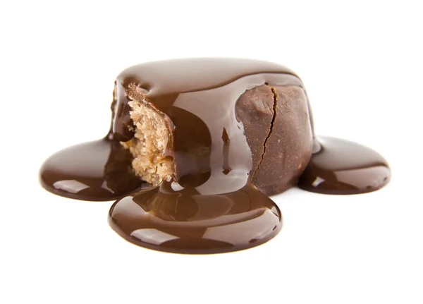 Caramelo en un chocolate —  Fotos de Stock