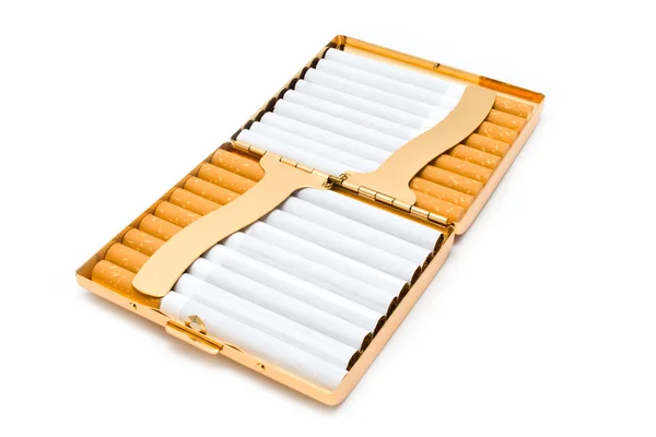 Cigarettes and cigarette-case — Stock Photo, Image