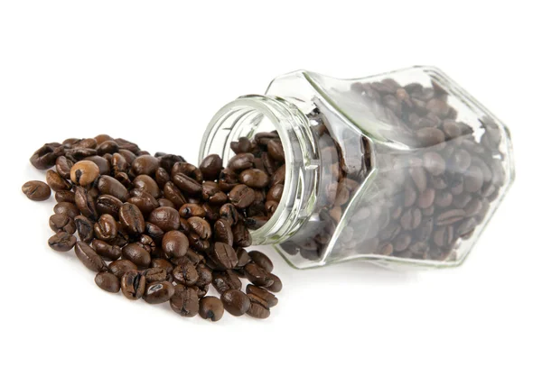 Coffee in glass bank — Stock Photo, Image