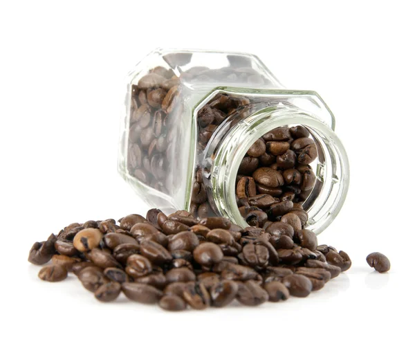 Coffee in glass bank — Stock Photo, Image