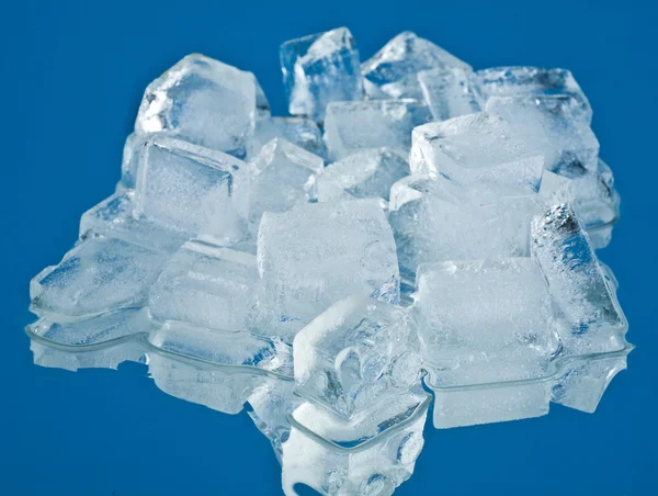 Ice on blue — Stock Photo, Image