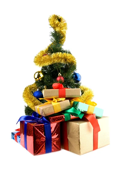 Gifts and christmas decorations — Stock Photo, Image