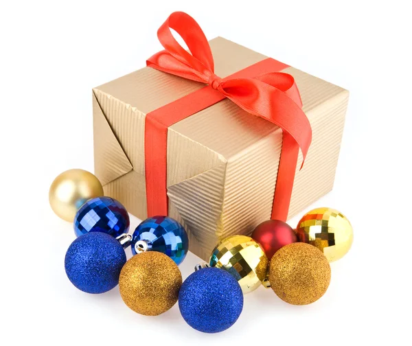 Gifts and christmas decorations — Stock Photo, Image