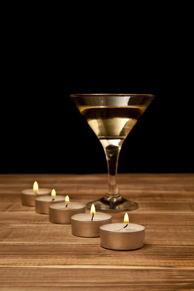 Martini and candles — Stock Photo, Image