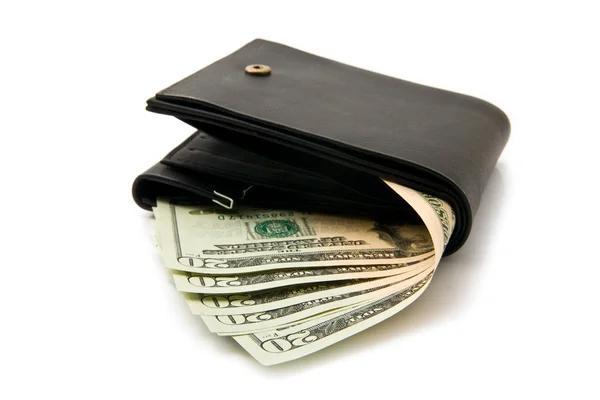 Dinheiro e portmane — Fotografia de Stock