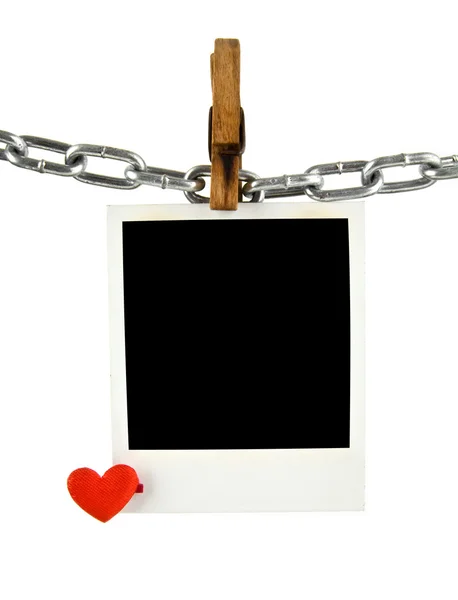 Old picture with a heart — Stock Photo, Image