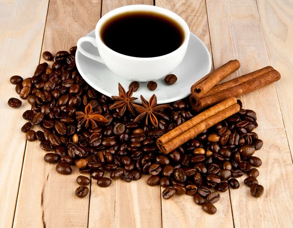 Secangkir kopi dan gandum — Stok Foto
