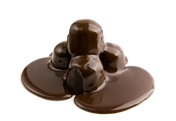 Candys in a chocolate — Stock Photo, Image
