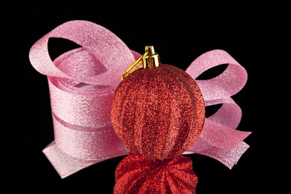 Ribbon and new-year decoration — Stock Photo, Image