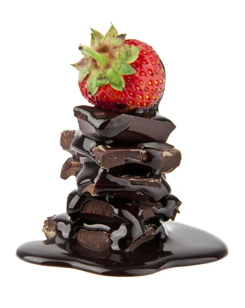 Fragola in un cioccolato — Foto Stock