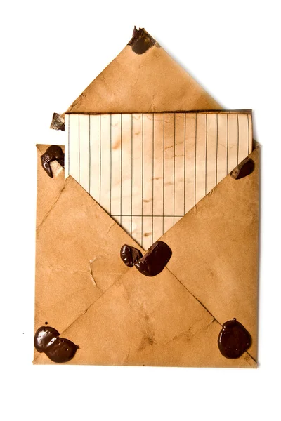Anciennes enveloppes et papier — Photo
