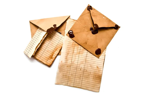 Старі конверти і папір — стокове фото