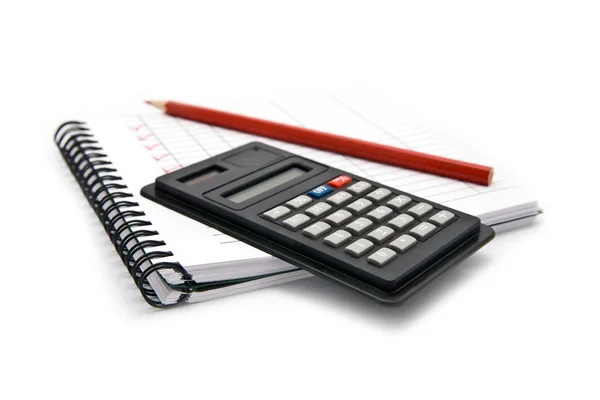 hesap makinesi defter ve kalem