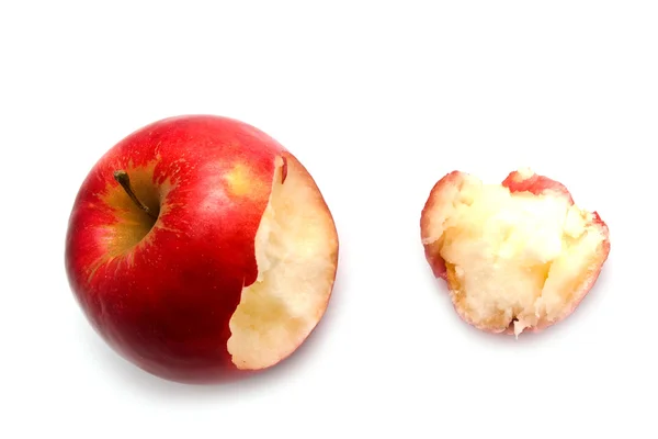 Κόκκινο μήλο δαγκωμένο — Φωτογραφία Αρχείου
