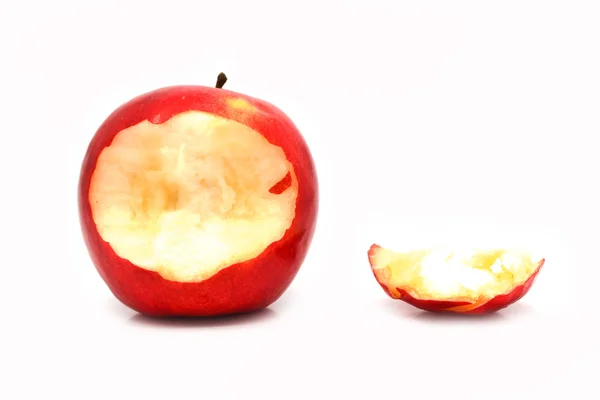 Pomme rouge mordue — Photo
